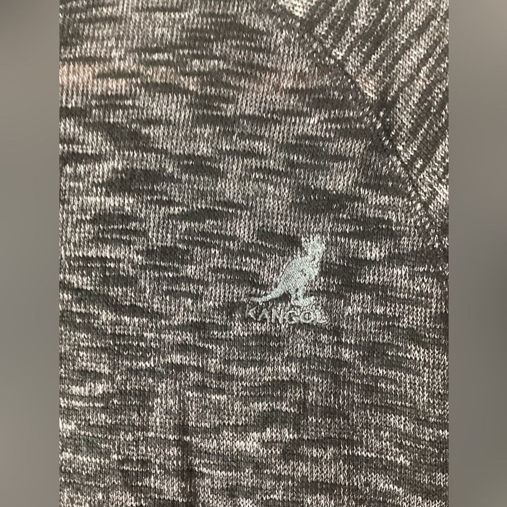 Kangol Charcoal and Black Knit Men’s Burnout Sweater M - Picture 4 of 5